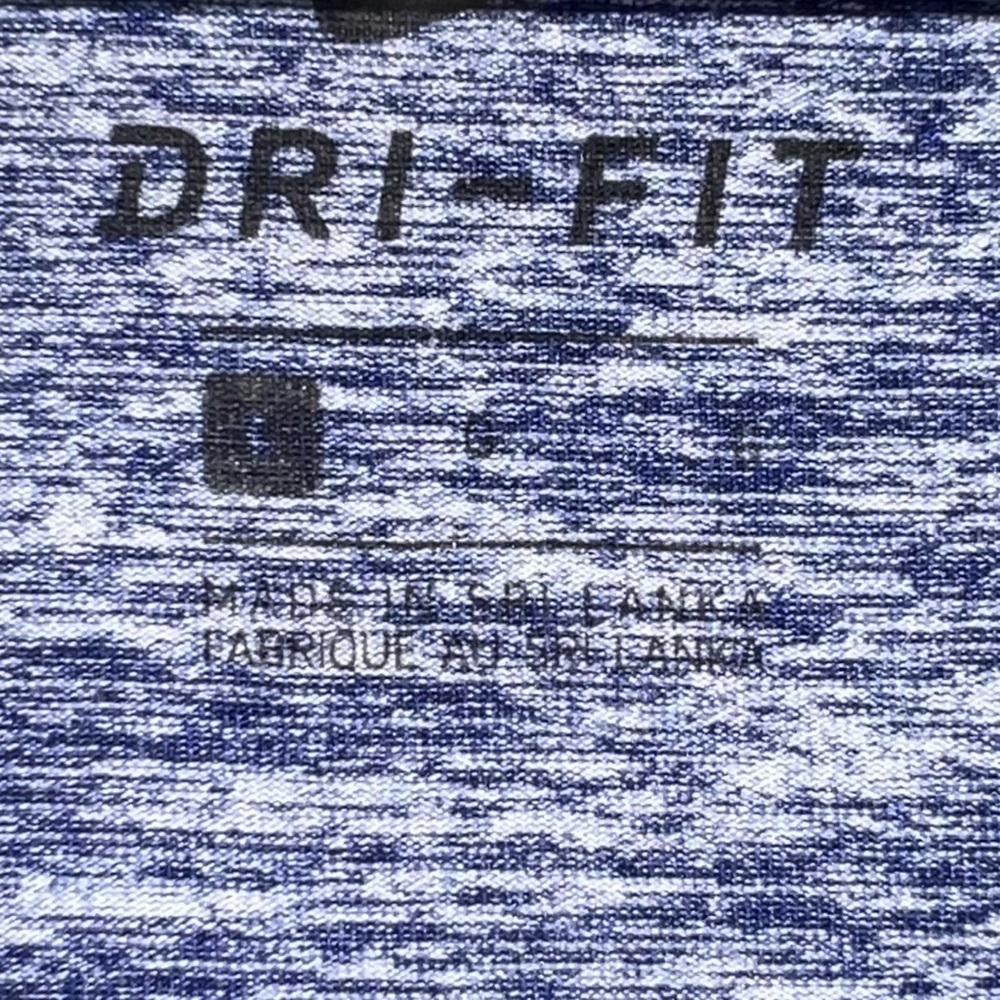 Nike Blue Zip Up Sweater with Heathered Texture - Picture 4 of 4